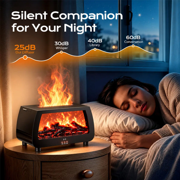 Sakerplus® Sound Reactive Fireplace Essential Oil Diffuser