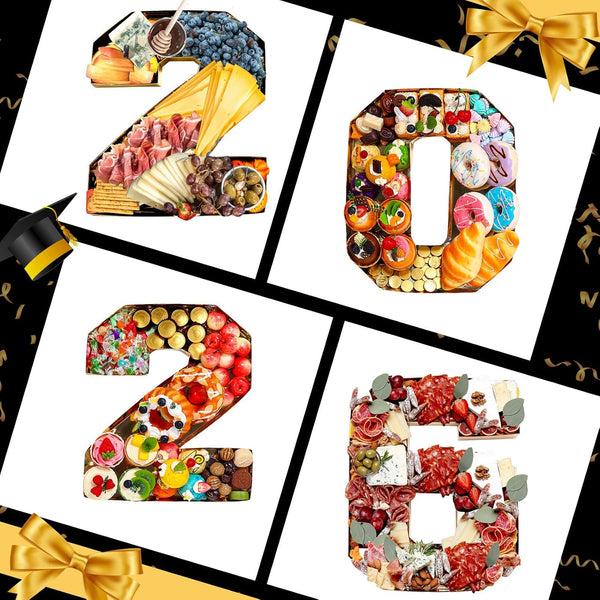 Sakerplus® 2026 Fillable Charcuterie Number Serving Tray