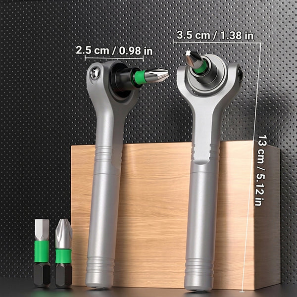 Sakerplus® Universal Multi-Angle Ratchet Screwdriver Set