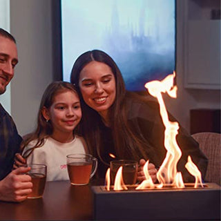 Brasero de mesa para interiores Sakerplus® con varillas para asar