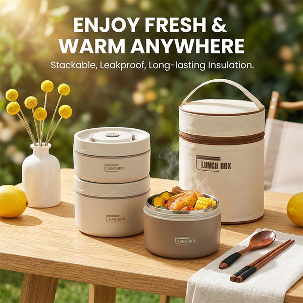 Sakerplus® Insulated Stainless Steel Bento Lunch Box