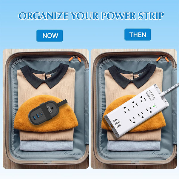 Regleta de viaje Sakerplus® con puertos USB