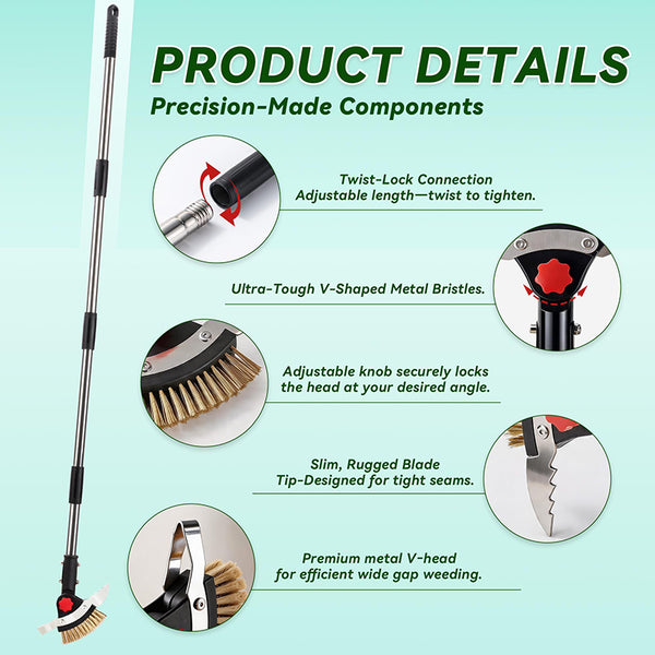 Sakerplus® 3-In-1 Long Handle Crack Weeder