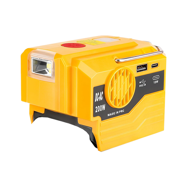 200W Power Inverter for Dewalt/Makita/Milwaukee/Ryobi 18-20V to 120V Adapter