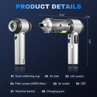 Saker 4 in 1 Handheld Car Vacuum