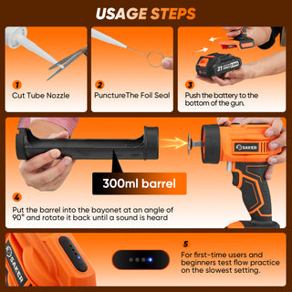 Sakerplus Cordless Caulking Gun