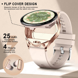 Sakerplus Smart Watch With Wireless Earbuds