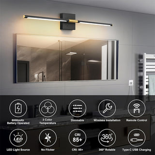 Sakerplus® Battery Operated Modern Wall Sconces