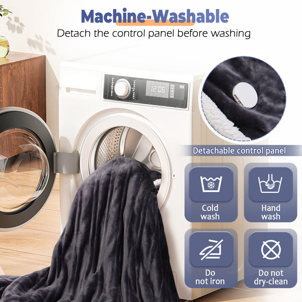Sakerplus Electric Wearable Throw Blanket with Sleeves