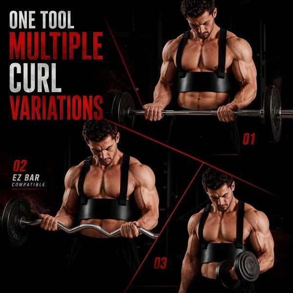 Sakerplus® Adjustable Aluminum Bicep Curl Isolation Trainer