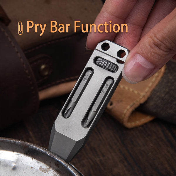 Sakerplus® Titanium Alloy Multifunction Pocket Pry Bar