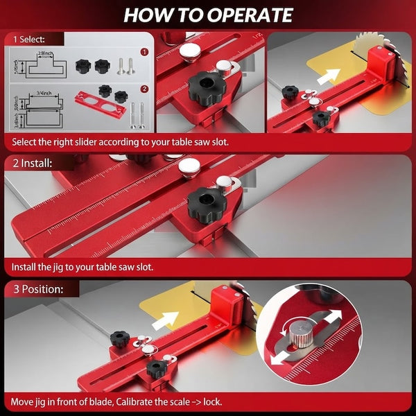 Sakerplus® Table Saw Narrow Strip Cutting Jig