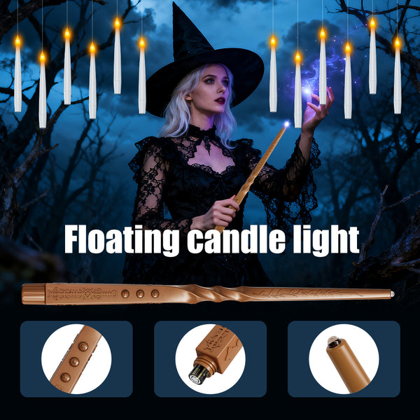 Sakerplus® Floating Flameless LED Taper Candle Set