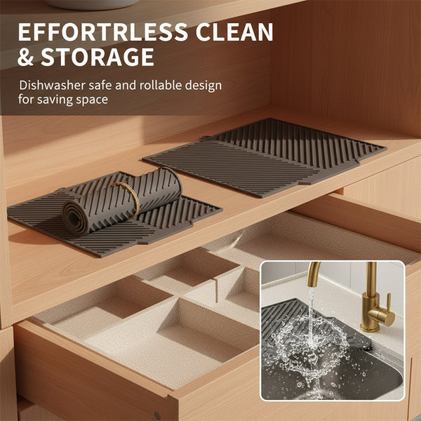 Sakerplus® Dish Drying Silicone Drain Mat