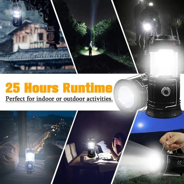 Sakerplus®  Portable Solar Rechargeable LED Lantern