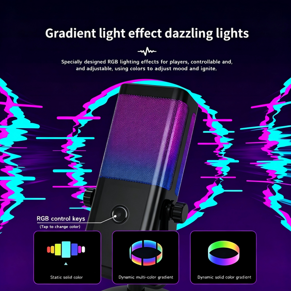 Sakerplus® RGB Gaming Microphone