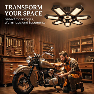 Sakerplus® Seven Panel Adjustable LED Garage Light