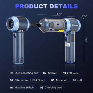 Saker 4 in 1 Handheld Car Vacuum