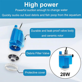 Sakerplus Electric Aquarium Gravel Cleaner with Filter