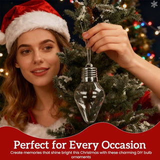 Sakerplus® Festive Fillable Light Bulb Ornament