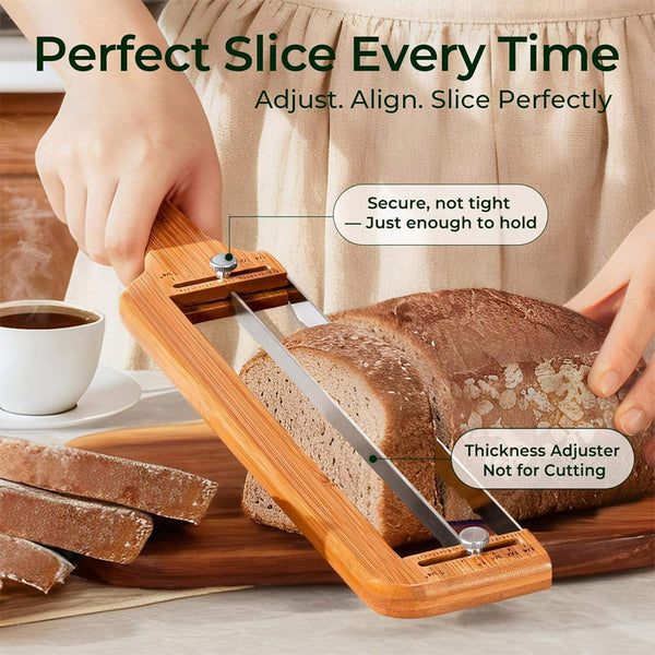 Cuchillo de pan ajustable Sakerplus® para pan casero
