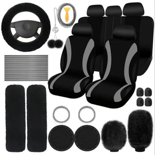 Sakerplus® Fluffy Car Seat Cover Full Set