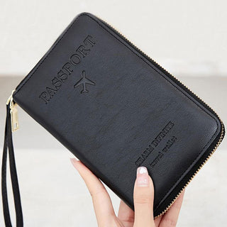 Sakerplus Multi-Functional RFID Passport Wallet