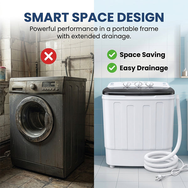 Sakerplus® Twin Tub Mini Washer and Dryer Combo