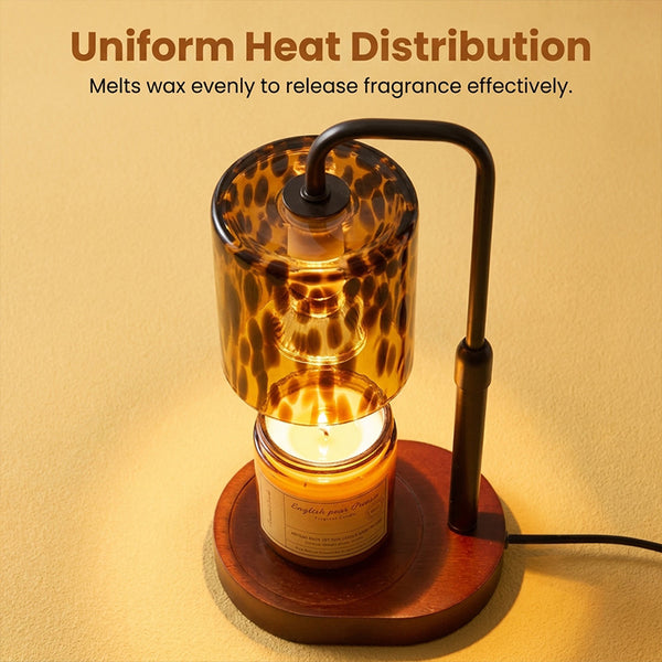 Sakerplus® Dimmable Leopard-Print Aromatherapy Candle Warmer Lamp