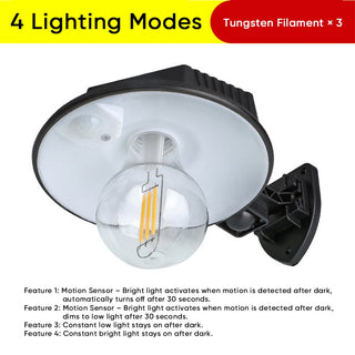 Sakerplus Solar Pendant Light with Motion Sensor