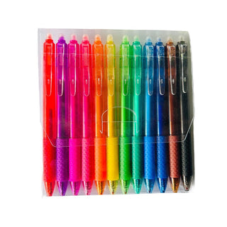Sakerplus Multi-Color Erasable Gel Pens (12 pcs)