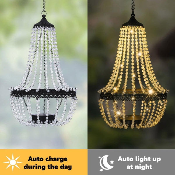 Sakerplus® Hanging Solar Chandelier Outdoor Lantern