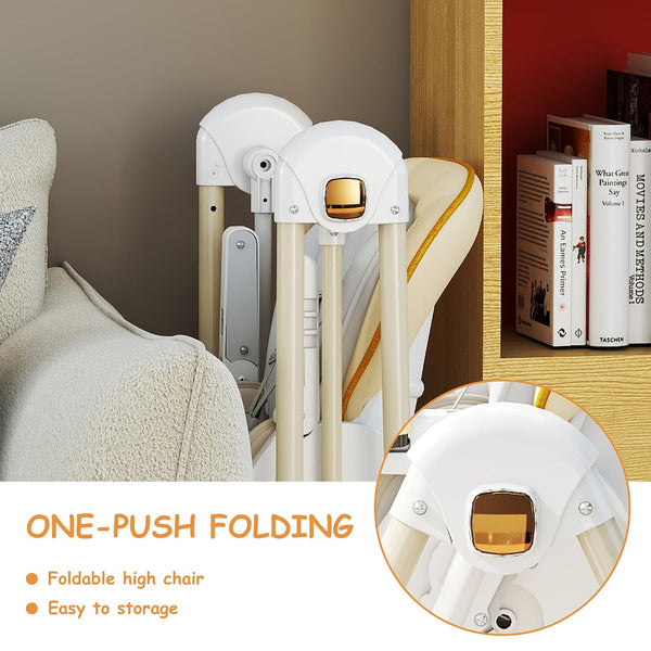 Sakerplus® Electric Foldable Adjustable Baby High Chair