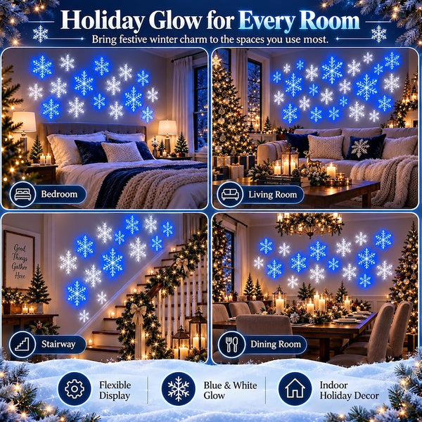 Sakerplus® LED Snowflake Wall Decoration Light Set