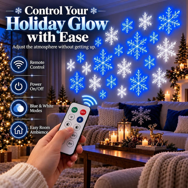 Sakerplus® LED Snowflake Wall Decoration Light Set