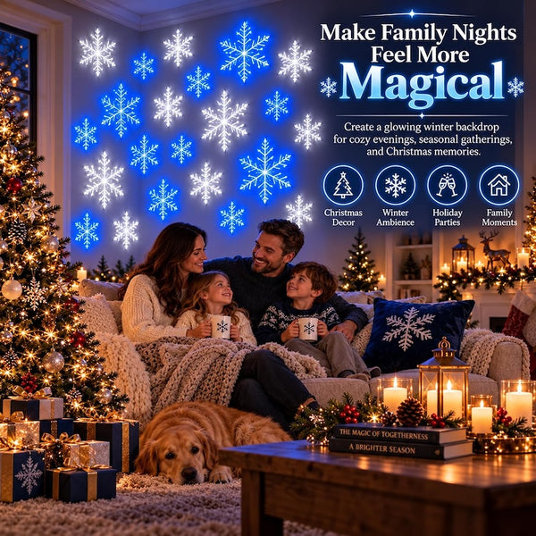 Sakerplus® LED Snowflake Wall Decoration Light Set