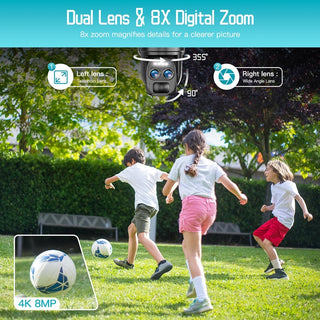 Sakerplus Solar Security Cameras Wireless Outdoor