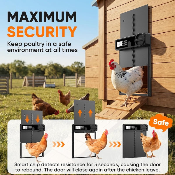 Sakerplus® Battery Powered Automatic Chicken Coop Door