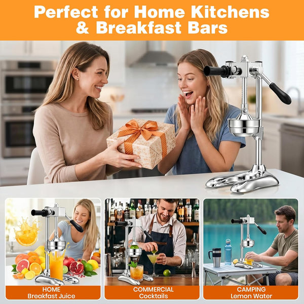 Sakerplus® Gear Drive Gravity Manual Citrus Juicer