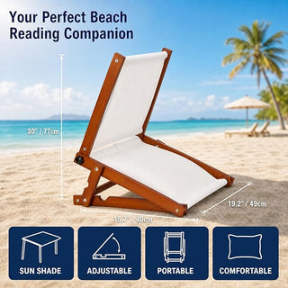 Sakerplus® Portable Wooden Beach Face Shade Pillow