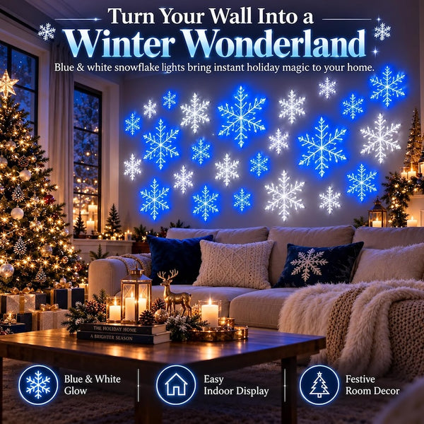 Sakerplus® LED Snowflake Wall Decoration Light Set