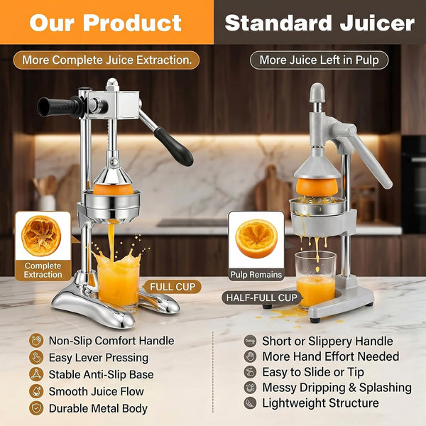 Sakerplus® Gear Drive Gravity Manual Citrus Juicer