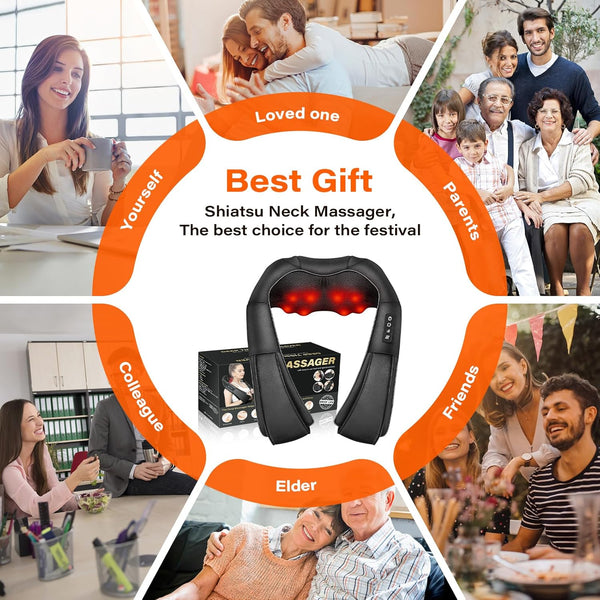 Sakerplus®  Deep Shiatsu Neck Heat Massager