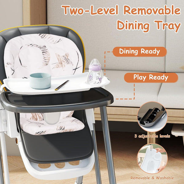 Sakerplus® Electric Foldable Adjustable Baby High Chair