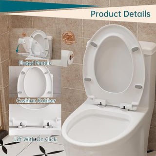 Sakerplus® Round Toilet Seat Slow Close Hinges