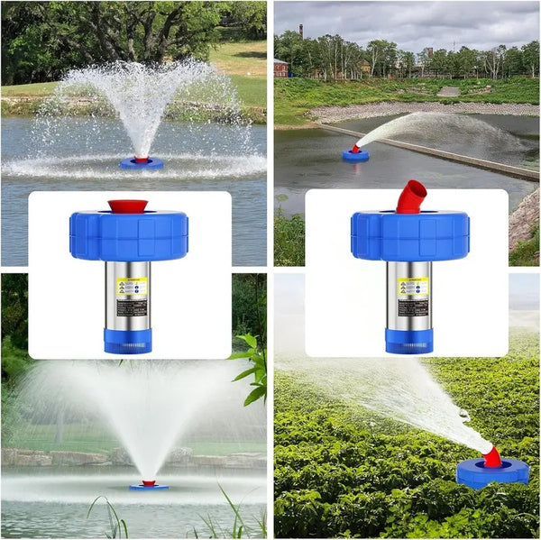 Sakerplus® Automatic Floating Pond Fountain Aerator