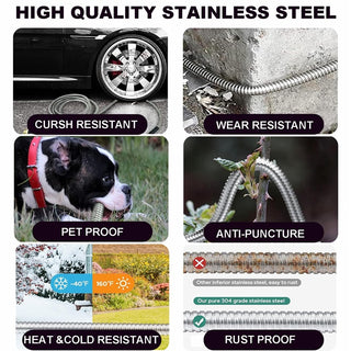 Sakerplus Stainless Steel Garden Water Hose