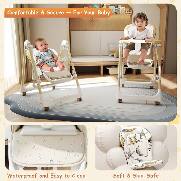 Sakerplus® Electric Foldable Adjustable Baby High Chair