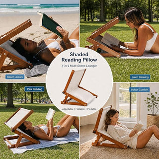 Sakerplus® Portable Wooden Beach Face Shade Pillow