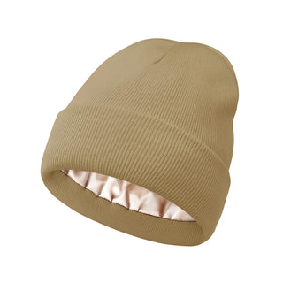 Sakerplus® Satin Lined Knit Beanie Hat